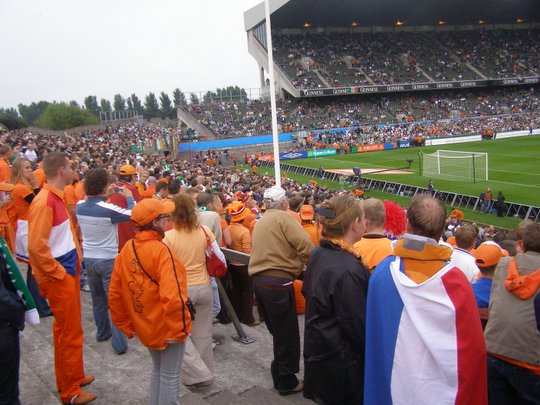 Ierland augustus 2006: Links van de paal zat Andrew